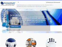 Tablet Screenshot of dermaviduals.ro