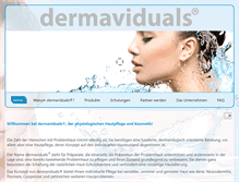 Tablet Screenshot of dermaviduals.ch